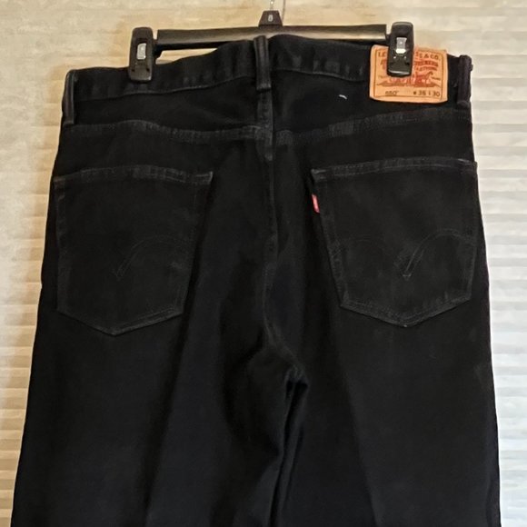 Vintage Levi’s 550 Relaxed Taper Jeans Made in USA Stonewashed black size 36/30 - Picture 5 of 5